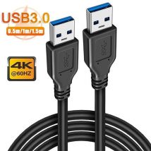USB 3.0 A auf USB A Stecker Verlängerungskabel Doppelend-USB-Kabel für Festplatte DVD-Player Laptop-Kühler Hochgeschwindigkeits-Datenübertragung