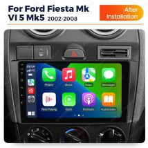 MEKEDE Für Ford Fiesta Mk VI 5 Mk5 2002-2008 Auto Radio Multimedia Player GPS drahtlose Carplay 8-Kern DSP ohne DVD Player, 2Din Stereo Empfänger, DSP Bluetooth All-in-One Maschine Elektrogeräte für