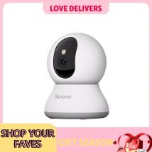 Blurams Telecamera di sicurezza interna 2K, telecamera di sicurezza domestica per cani/anziani, telecamera di sicurezza con aggiornamento chiamate one-touch A31S-2pc