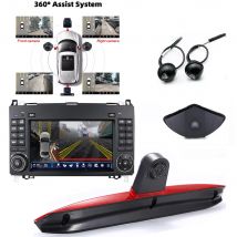 Android Navigation 360 ° Panorama Kamera hinten/vorne/links/rechts für Mercedes Benz Vito W447 Flügeltüren