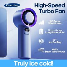 KINSCOTER Ventilatore turbo portatile portatile 100 velocità del vento Mini ventilatore personale regolabile Ventilatore elettrico per ciglia a batteria