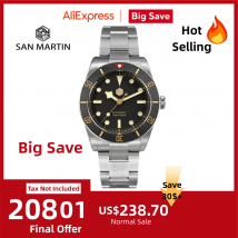 San Martin 37mm Matte Lünette NH35 BB54 Vintage Taucheruhr für Herren Automatik Quick Fly Adjust C3 BGW-X1 Lume 20ATM Reloj SN0138