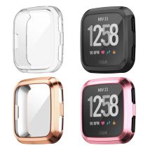 Soft Case For Fitbit Versa 2/Versa 3/Versa 4 Full Cover Protector Shell For Fitbit Sense 2/Sense Bumper Case