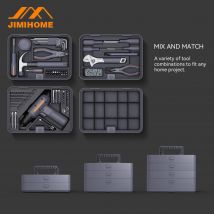 JIMIHOME X4-ABCD cassetta degli attrezzi combinata domestica combinazione libera a strati per utensili manuali fai da te e strumenti di riparazione domestica