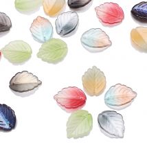 20 teile/los 17x24m Kristallglas perlen Tee-Form Blüten blätter Blattform Anhänger für DIY Herstellung Schmuck Ohrring Halskette Zubehör