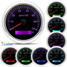 Ad 7k Drehzahl messer 85mm Tacho Messgerät 7 Farben Hintergrund beleuchtung LCD-Stunden zähler Drehzahl messer für Boot Marine Auto Diesel Benzinmotor