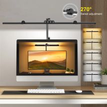 Lampa biurkowa LED z klipsem, lampy architektoniczne do biura domowego z 4 trybami kolorów, ultra jasna lampa komputerowa Continuo