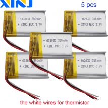 5 stücke 3,7 V 300mAh 1,85 Wh Polymer Lithium Lipo Akku 3-Draht-Therm istor für GPS-Auto kamera Fahr telefon