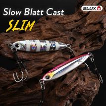 BLUX Lento Blatt Cast Sottile Metallo Jig Richiamo di Pesca 15g 20g 30g Jigging Cucchiaio per Off Shore Roccia Acqua Salata Spigola Esche Artificiali