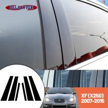 Bright black carbon fiber door and window B C Pillar sticker suitable For Jaguar XF I X250 2007-2015 2008 2009 2010 2011 2012