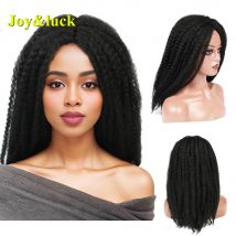 Lange geflochtene synthetische mittel afro lockige schwarze Perücke Rollenspiel oder Frisuren für den täglichen Gebrauch