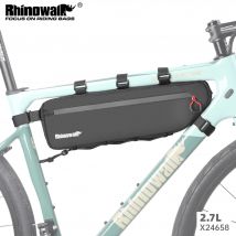 Torba na ramę roweru Rhinowalk 2,1 l-2,7 l odporna na zachlapania torba rowerowa pod rurką torba trójkątna dwustronny zamek błyskawiczny SBS dolny system wiązania