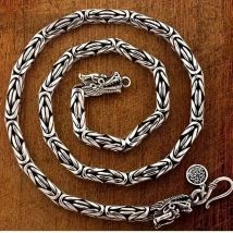 Nobile collana in argento sterling retrò per uomo donna classico 8MM rchain drago 60cm fascino alta qualità gioielleria raffinata regalo di nozze