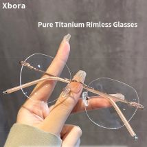 Xbora Mode Damen Rahmenlose Brillengestelle Ultraleichte Polygon Herren Brillengestelle Optische Brillen 32006