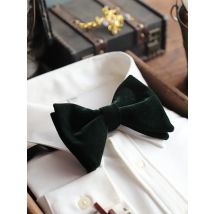 Retro Velvet Bow Tie Korean Style Solid Color Black Red Oversized Bowknot Stage Banquet Performance Accessory Fashion Butterfly