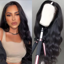 V-Teil-Perücke, 220 Dichte, Echthaar, gewellt, Upgrade, V-Teil-Perücke, kein Auslassen, V-Teil-Perücke, Echthaar-Perücke, Remy-Haar, täglich