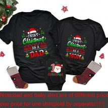 First Christmas Family Shirts Cloth First Christmas As Dad/ Mom Baby 1st Xmas Family Look Holiday Match Tshirts  Xmas Gift