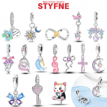 Sterling Silver 925 Fantasy Colorful Heart Charm Planet Pendant Beads Fit Original Bracelet Bead for Women Fine Jewelry Gift