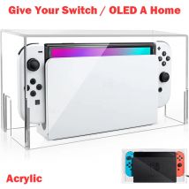 Display Box Host Copertura antipolvere per Nintendo Switch NS Console di gioco Dock Custodia protettiva Coperture rigide in acrilico Accessori Switch Oled