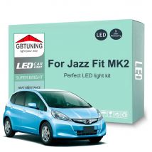 9Pcs Cars Accessories For Honda Jazz Fit MK2 2 II 2009 2010 2011 2012 2013 2014 Canbus Dome Trunk LED Interior Light Bulb Kit