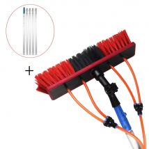 Spazzola per la pulizia delle finestre con sistema di pali alimentati ad acqua Strumento per il lavaggio dei pannelli solari con manico telescopico ad alto portata da 5 metri per uso domestico