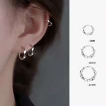 Fashion Sliver Color Twist Hoop Earring For Women Minimalist Geometric Round Circle Earrings Wedding Jewelry Accessories Gifts