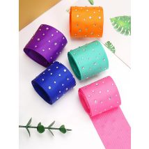 5 Yards 38mm Solid Color Stick Drill Printed Grosgrain Satin Ribbons For Bows DIY Craft Decoration Packaging Supplies. F5404424