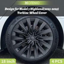 4PCS Wheel Cap 18 Inch Turbine Automobile Hubcap for Tesla Model 3 Highland 2023-2026 Hub Cap Performance Replacement for Tesla