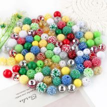 10/20 Stück Weihnachtsserie Acrylperlen Set für Schmuck DIY Armband Halskette Rucksack Ohrringe Charm handgefertigte Accessoires