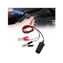 Pure Copper High Power Car Battery Clip to Cigarette Lighter Female Socket 12V 24V 220W Volt Car Socket Plug