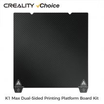 Creality K1 Max Doppelseitiges Druckplattformplatinen-Kit, glänzende PET- und matte PEI-Druckplattformplatine, glänzend, PEO 310 x 315 mm