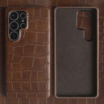 Custodia in Pelle di Lusso per Samsung Galaxy S26 Pro S25 S24 Ultra S23 S22 S21 S20 FE Note 20 10 Plus A16 A17 5G Cover Fundas