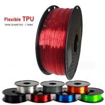 Elastische Flexible TPU 3D Drucker Filament 1,75mm Gummi Material Rolle Flex 500g 250g Rot Schwarz Blau Filament für 3D Druck