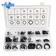 225PCS Gummi O Ring Öl Widerstand O-Ring Unterlegscheibe Dichtung Dichtungen Wasserdichtigkeit Sortiment Verschiedene Größe mit Box Kit