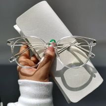 Transparente Computer brille Rahmen Frauen Männer runde Brillen blockierende Brille optische Brille Brille