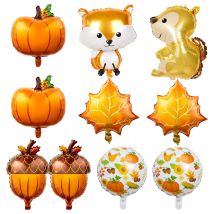 Eichel Fuchs Ahornblatt Eichhörnchen Kürbis Luftballons Herbst Ernte Party für Geburtstag Baby party Thanksgiving Party Dekorationen
