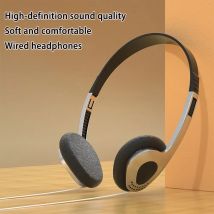 Retro Wired Headphones Hip Hop Trends MP3 Wired Connection Music Walkman Earphone Over Ear Earbud Personality Sports Headphones