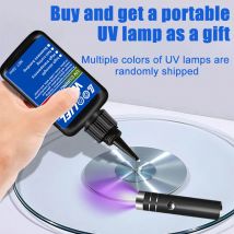 LOOLIFL neues Produkt W-183, starker 50-ml-UV-Kleber, Aushärtungskleber, UV-Härtungslampe zum Binden und Schweißen von Kristallglas und Metall ABS