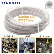 Per Bambu Lab Ptfe Tubo ID2.5mm OD4mm P1P AMS A1 Mini Stampante 3D Teflonto Tubo 1.75mm Bambulab Parti Tubo Ptfe 4m Grigio AMS LITE
