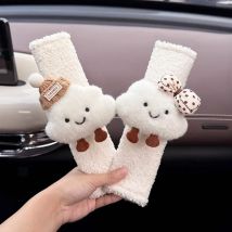 Nette Cartoon Bogen Wolke Auto Sitz Gürtel Abdeckung Nachahmung wolle Plüsch Sicherheitsgurt Schulter Pad Protector Auto Neck Unterstützung Kissen