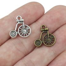 High Quality 20 Pcs 16*17mm Antique Bronze Plated Vintage Bike Bicycle Charms For Diy Jewelry Making Keychain Pendant Accessory