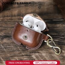Genuine Leather Case For AirPods 4 Earphone Case Cover For Apple Air Pods 4th Generation 2024 Protector Headset Shell