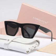 FORQUEEN Trendy Neue Sonnenbrille Anti-glare Männer Frauen Platz Cat Eye Großen Rahmen UV400 Polarisierte Gläser Fahren Reise Brillen