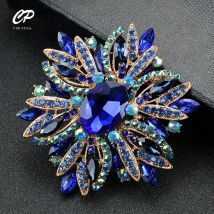 Europejska i amerykańska broszka Trend Style Alloy Metal Pearl Rhinestone Flower Drip Oil Broszka damska Gorset