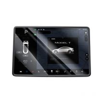 YZ Center Control screen Tempered Glass Film Protector Matte HD with Border Protection case For Tesla Model 3 Y Highland Juniper