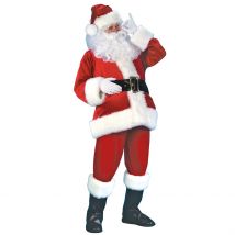 Costume da Babbo Natale Completo da vestire natalizio per adulto Abito da Babbo Natale con cappello Costumi cosplay da uomo 7 pezzi
