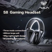 Cuffie da gioco AULA S8 con connessione a tre modalità Cuffie Esports con microfono staccabile dal design leggero