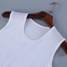 Männer Mesh Tank Tops Gym Transparent Bodybuilding Ärmelloses Shirt Fitness Weste Männer Casual Muscle Workout Tank Kühlung Männer Weste