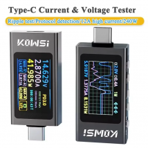 KWS-X1 Tipo-C Monitor di corrente e tensione DC 4-30V 0-12A Misuratore di potenza Tester PD Capacità della batteria Display LCD digitale