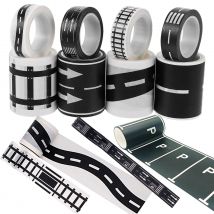 Rennwagen Kinder Geburtstags geschenke Autobahn Washi Tape Straße Auto Spur Zug Aufkleber Spielzeug Planer Sammelalbum Verpackung schwarz Tape Auto